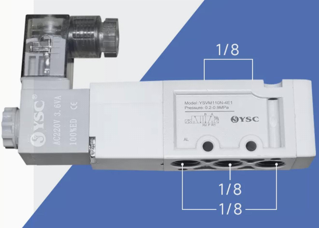 YSC 电磁阀 YSVM110-4E1-DC24V（三叉插头）